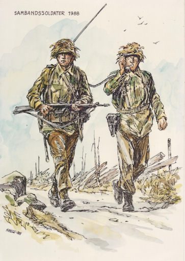 Sambandssoldater - Tegning: Andreas Hauge