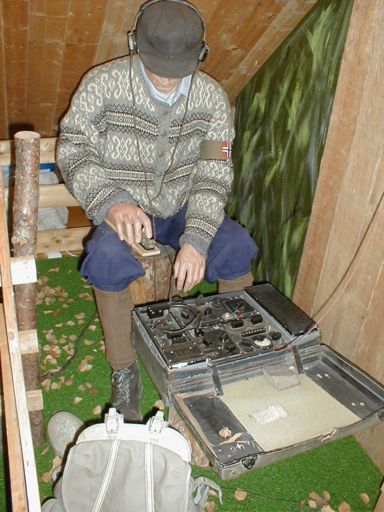 Telegrafist i MKJ's utstillinger - Foto: Tom V. Segalstad